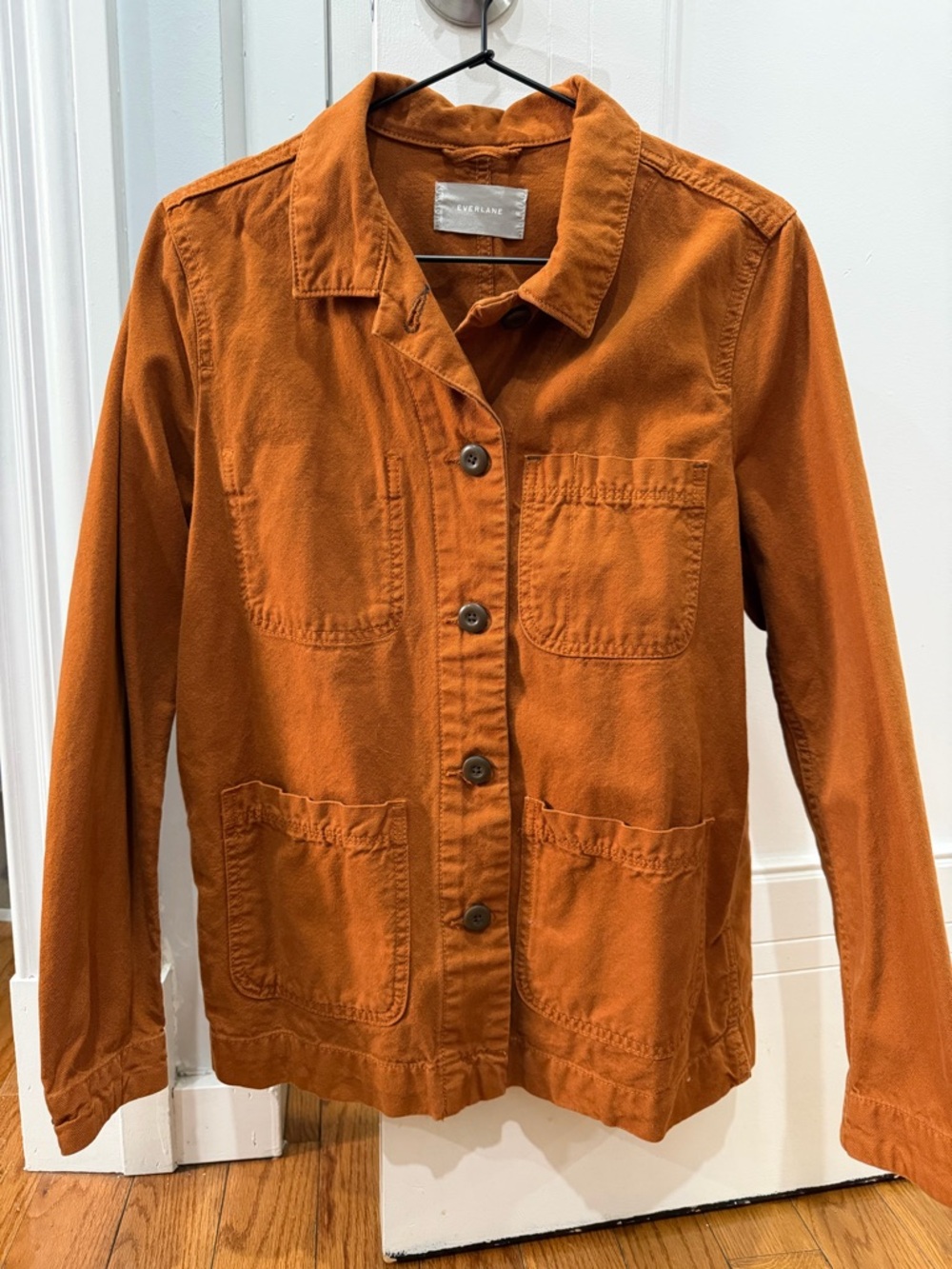 Everlane Rust Orange Button-Front Utility Jacket - Women